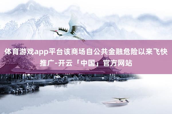 体育游戏app平台该商场自公共金融危险以来飞快推广-开云「中国」官方网站