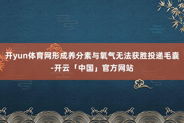 开yun体育网形成养分素与氧气无法获胜投递毛囊-开云「中国」官方网站