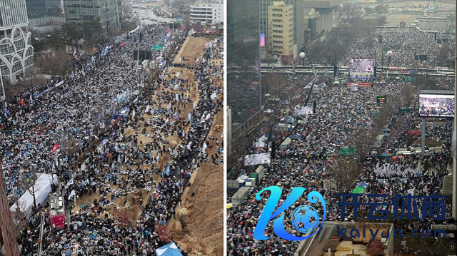 首尔市中心爆发大畛域鸠集 贵寓图 图源：韩媒报谈配图