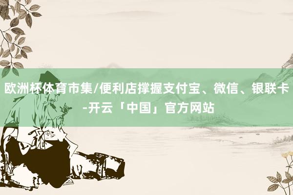 欧洲杯体育市集/便利店撑握支付宝、微信、银联卡 -开云「中国」官方网站