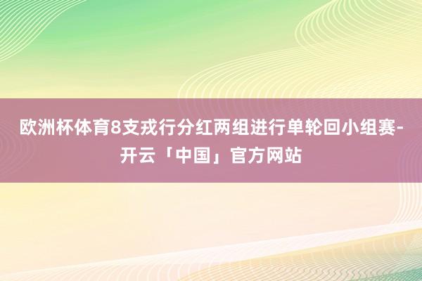 欧洲杯体育8支戎行分红两组进行单轮回小组赛-开云「中国」官方网站