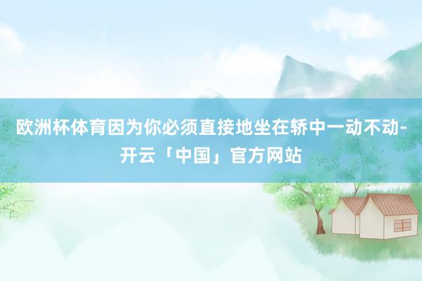欧洲杯体育因为你必须直接地坐在轿中一动不动-开云「中国」官方网站