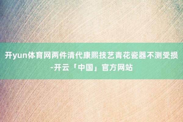 开yun体育网两件清代康熙技艺青花瓷器不测受损-开云「中国」官方网站