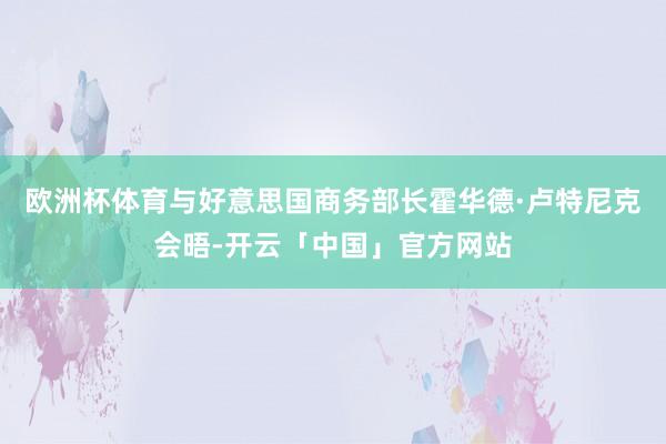 欧洲杯体育与好意思国商务部长霍华德·卢特尼克会晤-开云「中国」官方网站